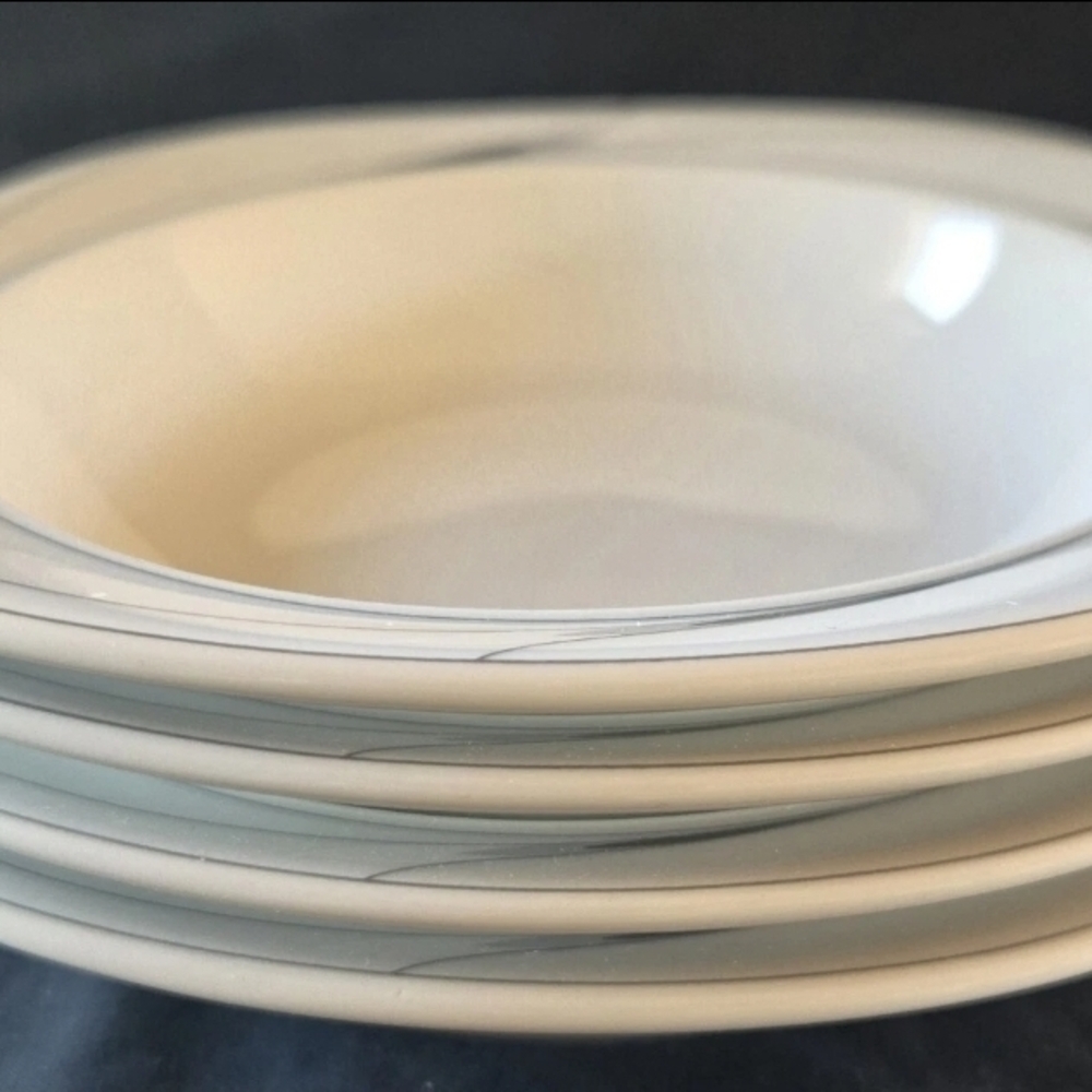 Mikasa White and Gray Dinnerware Set